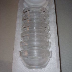 Clear Glass Bowl Small 3" Sauce Condiment Spice Drawn Butter Dish Salter Sturdy